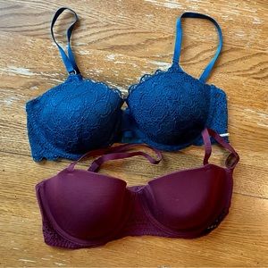 2 DKNY balconette bras - 34D